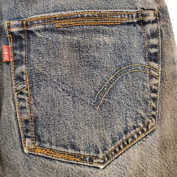 Levi's Big E Cropped Cuffed Selvedge Jean's Size 30x25.5 RARE